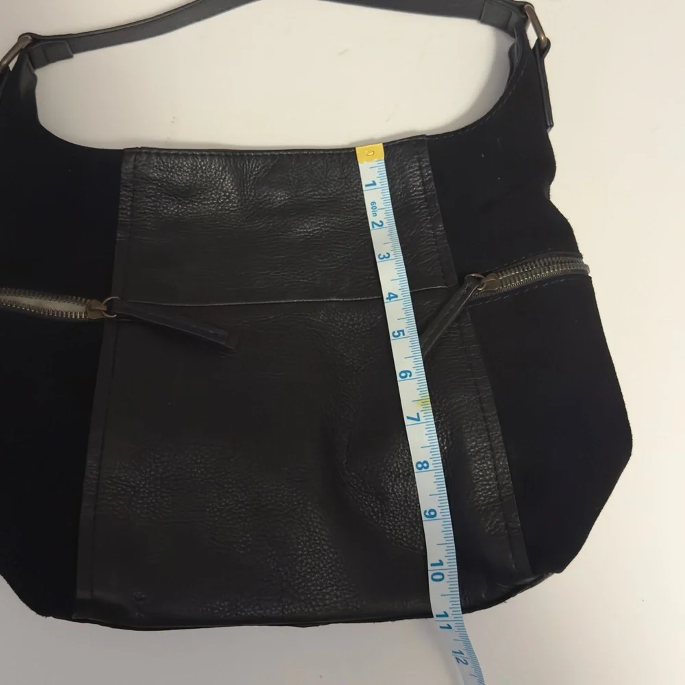 American‎ Company Elegant Black Large Leather Suede Hobo Bag